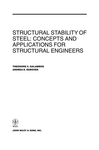 Cover for Structural stability of steel