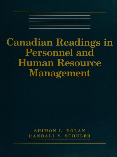 Cover for Canadian readings in personnel and human resource management