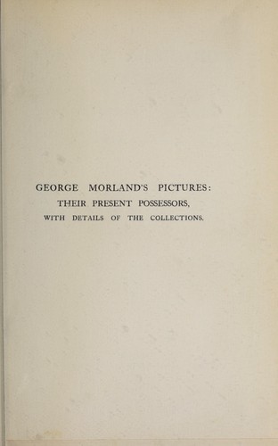 Cover for George Morland's pictures