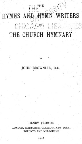 Cover for The hymns and hymn writers of The Church Hymnary