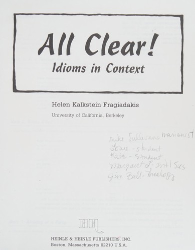Cover for All Clear