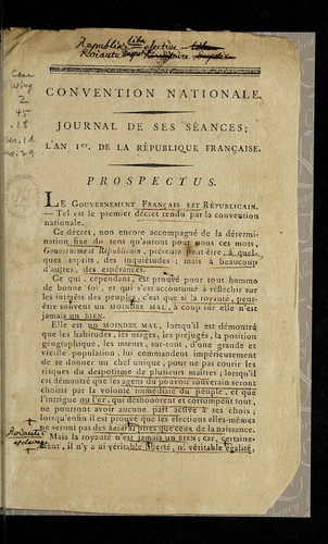 Cover for Convention nationale, journal de ses se ances