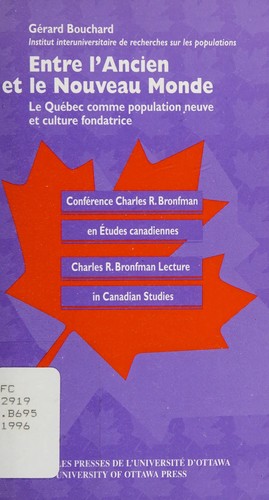 Cover for Entre l'Ancien et le Nouveau Monde