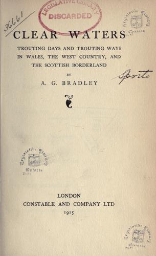Cover for Clear waters