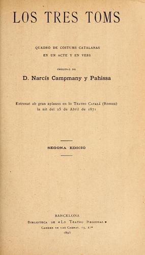 Cover for Los tres toms
