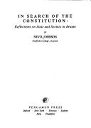 Cover for In search of the constitution
