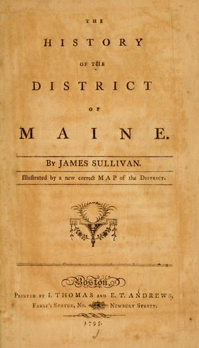 Cover for The history of the district of Maine