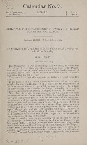 Cover for Buildings of Department of state