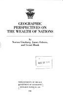 Cover for Geographic perspectives on the wealth of nations
