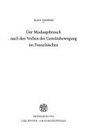 Cover for Der Modusgebrauch nach den Verben der Gemütsbewegung im Französischen