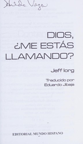 Cover for Dios, ¿me, estás llamando?