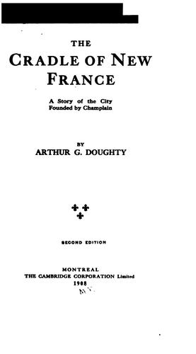 Cover for The cradle of New France