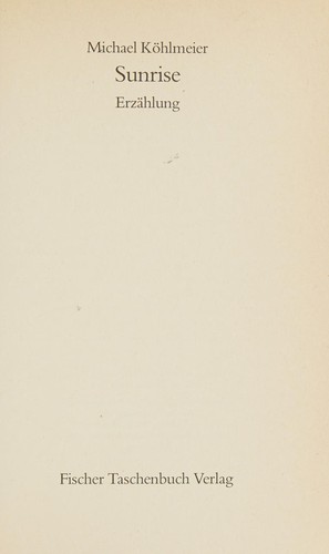 Cover for Sunrise