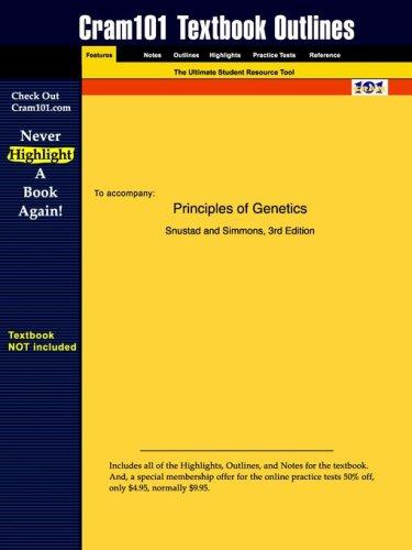 Cover for Principles of Genetics (Cram101 Textbook Outlines - Textbook NOT Included)