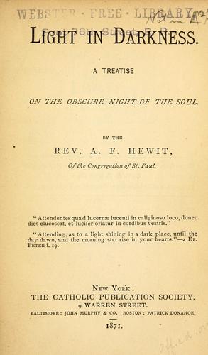 Cover for Light in darkness