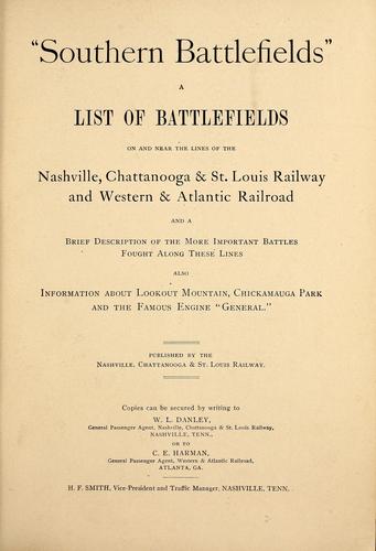 Cover for "Southern battlefields"