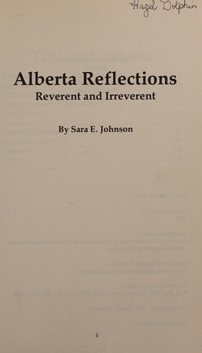 Cover for Alberta reflections