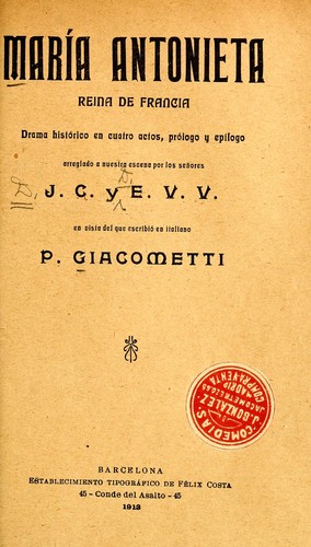 Cover for María Antonieta, reina de Francia