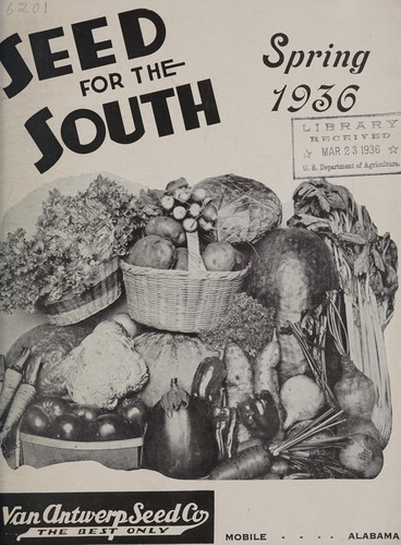 Cover for Seed for the South, spring 1936