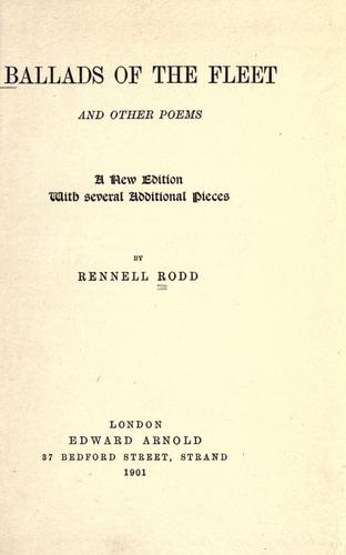 Cover for Ballads of the fleet, and other poems.