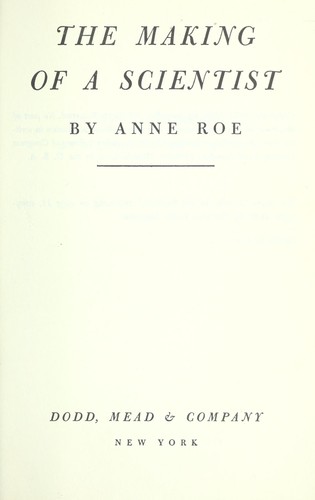 Cover for The making of a scientist.
