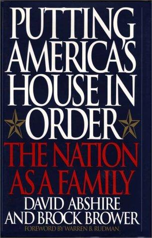 Cover for Putting America's house in order