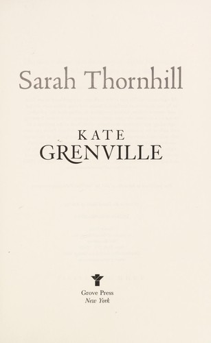 Cover for Sarah Thornhill