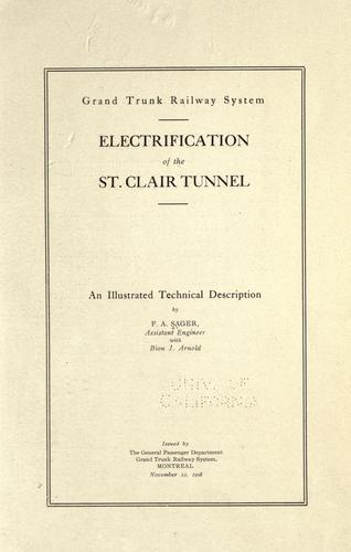 Cover for Electrification of the St. Clair tunnel