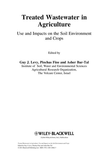 Cover for Treated wastewater in agriculture