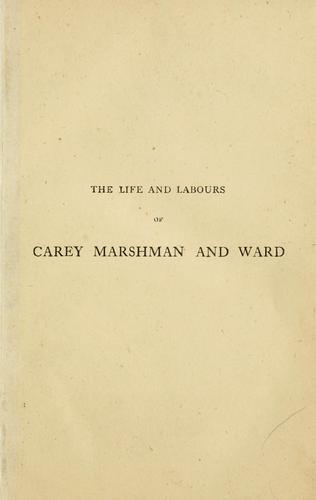 Cover for The life and labours of Carey, Marshman, & Ward