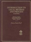 Cover for Introduction to legal method and process