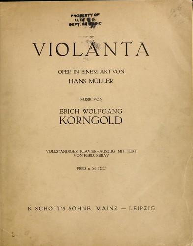 Cover for Violanta