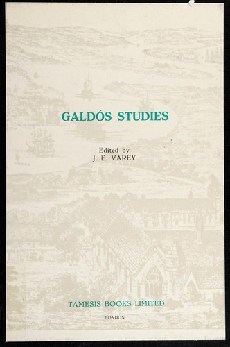Cover for Galdós Studies (Monografías A)