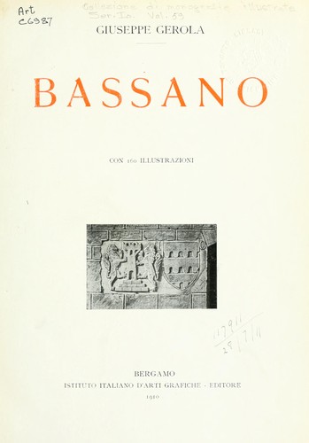 Cover for Bassano.