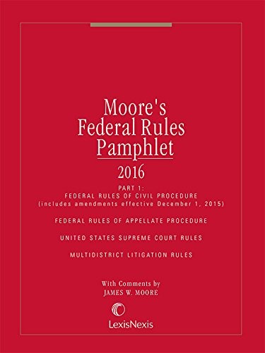 Cover for Moore's Federal Rules Pamphlet, Part 1