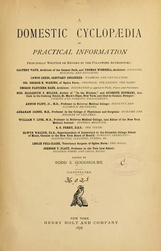 Cover for A domestic cyclopædia of practical information ...