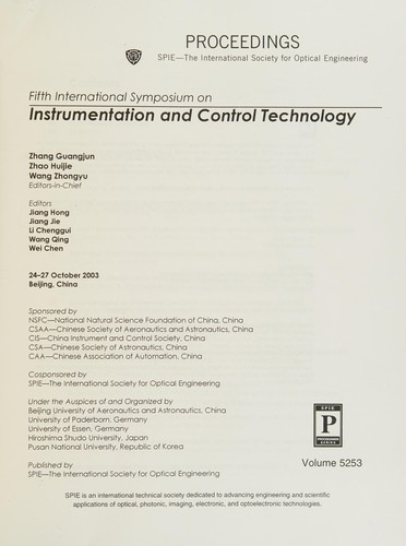 Cover for Fifth International Symposium on Instrumentation and Control Technology
