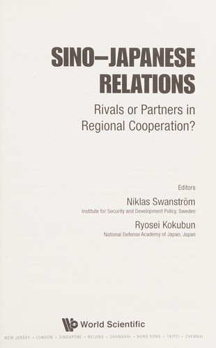 Cover for Sino-Japanese relations
