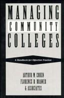 Cover for Managing community colleges