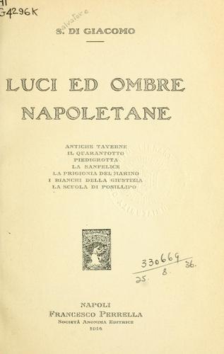 Cover for Luci ed ombre napoletane.