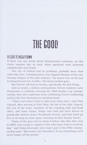 Cover for The good, the bad, and the ugly Detroit Red Wings