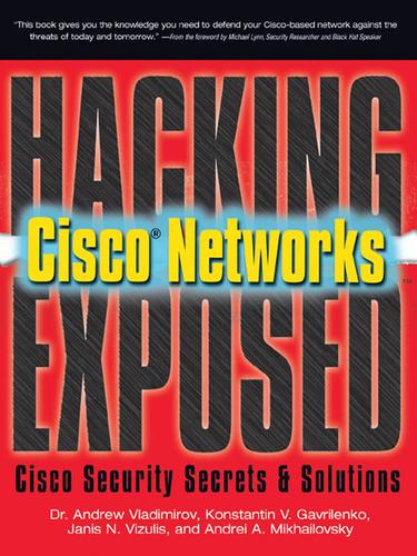 Cover for Hacking ExposedTM Cisco® Networks