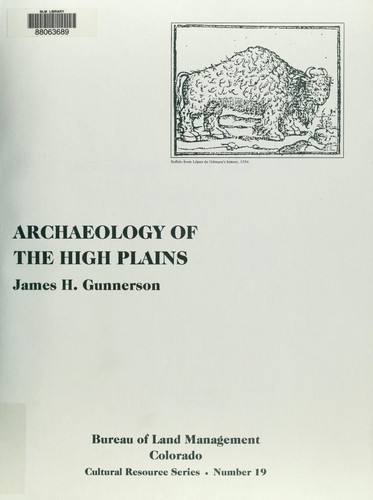 Cover for Archaeology of the High Plains