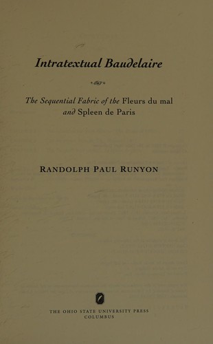 Cover for Intratextual Baudelaire