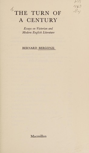 Cover for The turn of a century