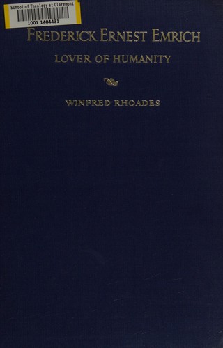 Cover for Frederick Ernest Emrich