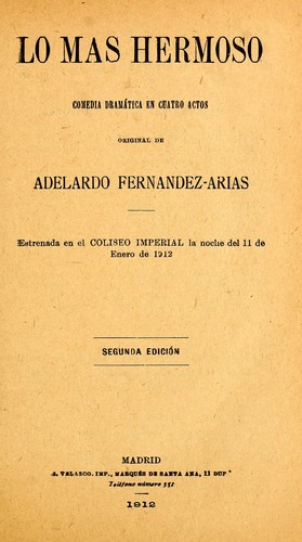 Cover for Lo más hermoso