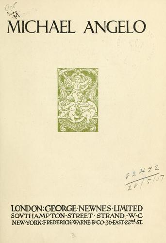 Cover for Michael Angelo.