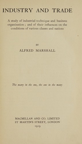 Cover for Industry and trade