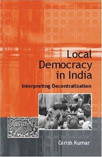 Cover for Local Democracy in India
